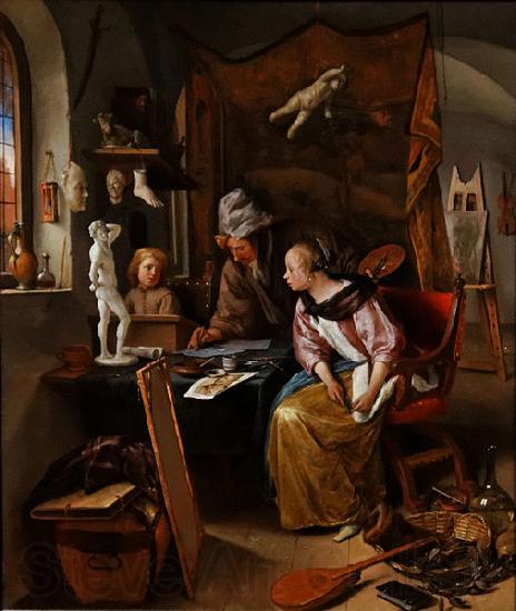 Jan Steen The Drawing Lesson Spain oil painting art